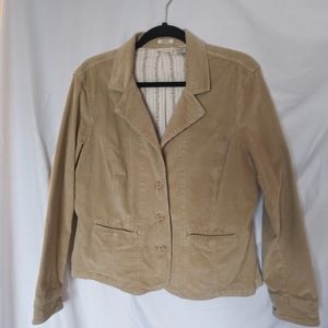St John's Bay 1X Khaki Corduroy Jacket